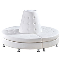 Button Tufted 3 Piece Curved Couch